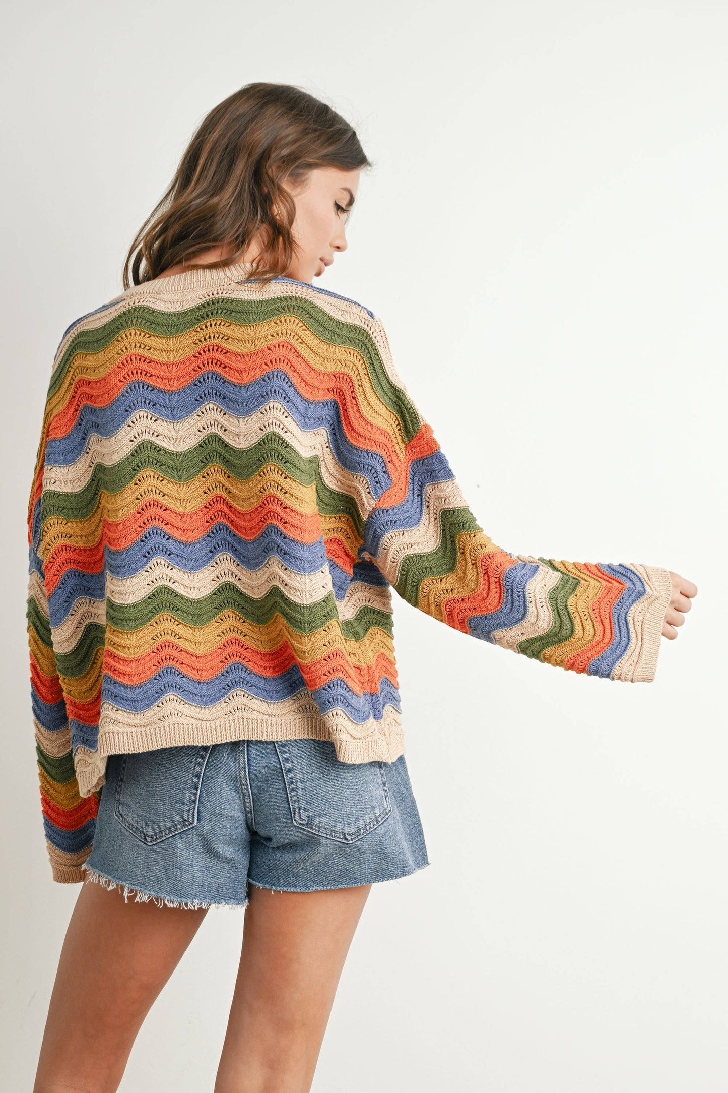 BUTTERMELON Color Block Sweater
