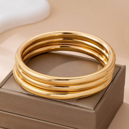 Josslyn Chunky Triple Tube Bangle Set