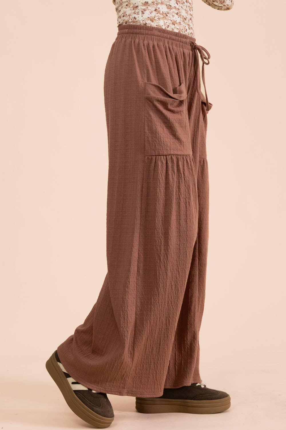 VERY J Wide Leg Comfy Knit Pants