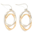 Twisted Ovals Drop Earrings