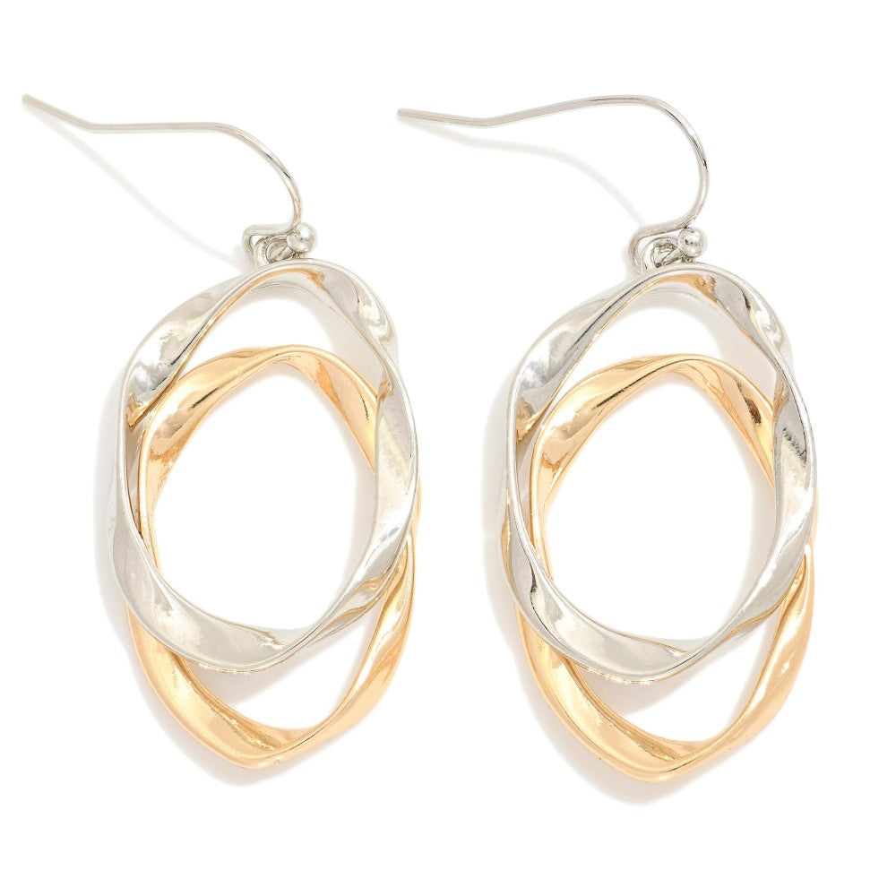 Twisted Ovals Drop Earrings
