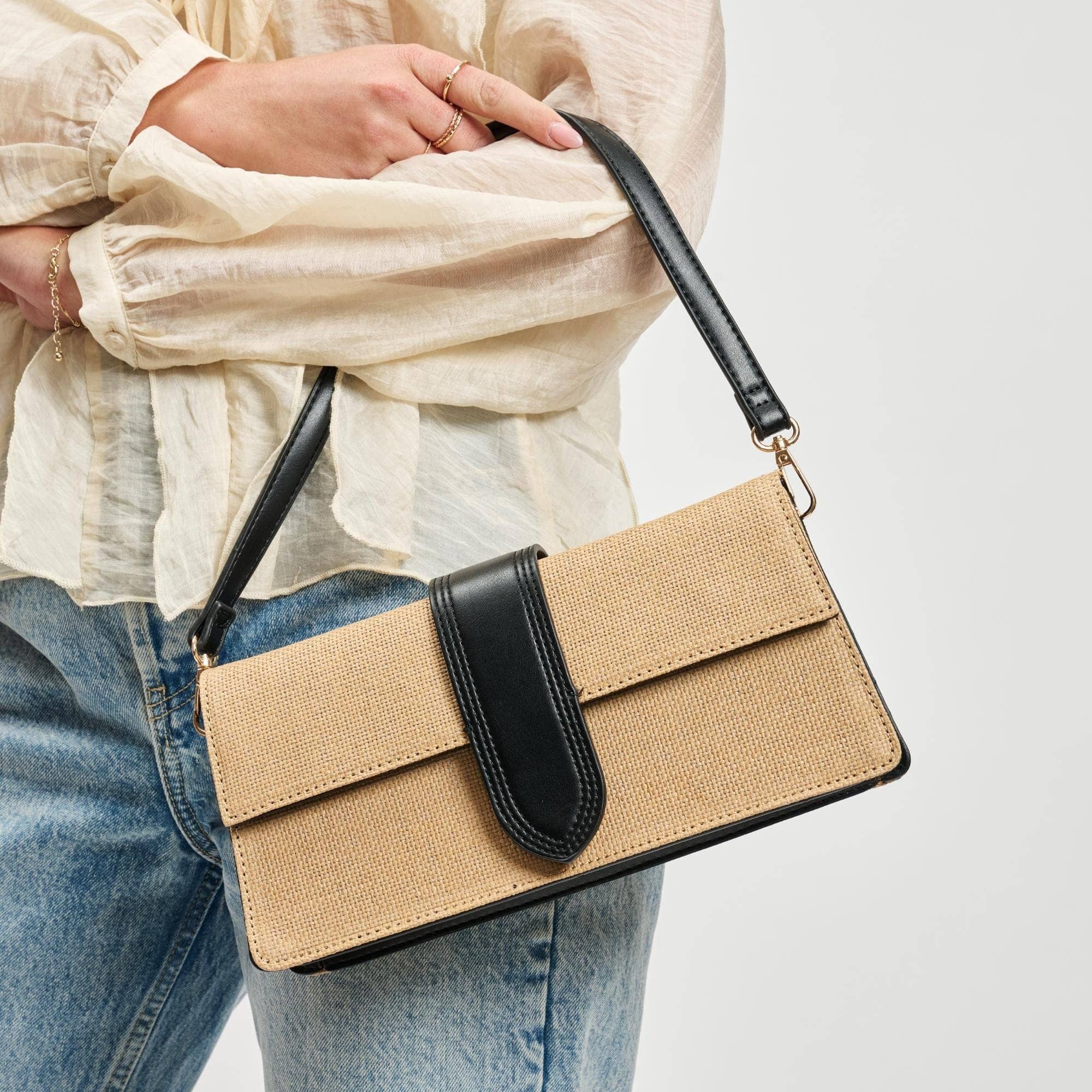 Violet Straw Crossbody/Satchel Bag