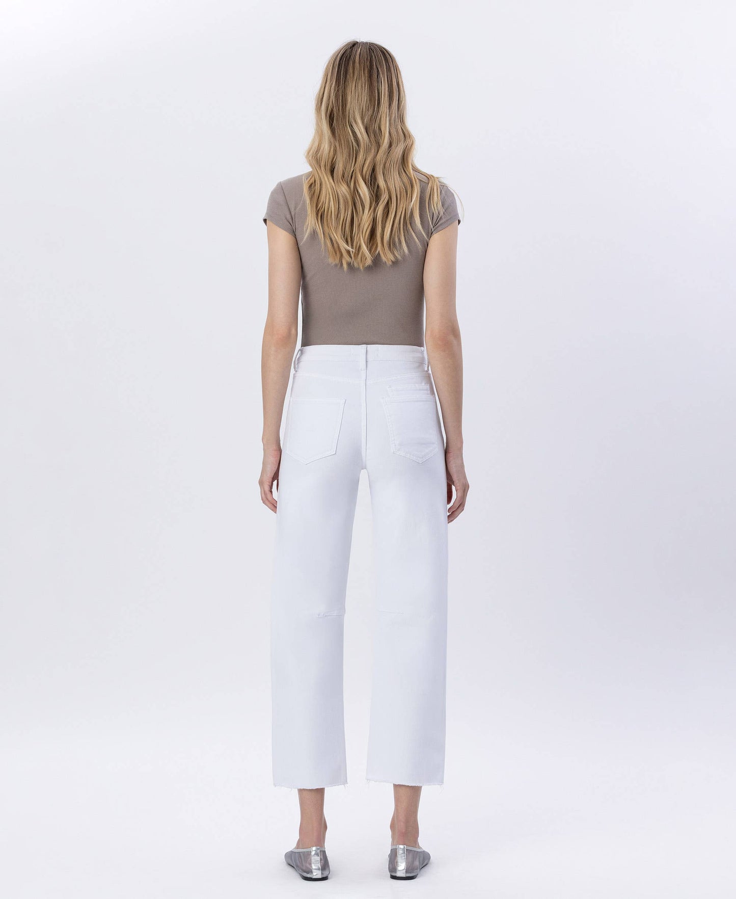 Vervet SUPER HIGH RISE RAW HEM BARREL JEANS