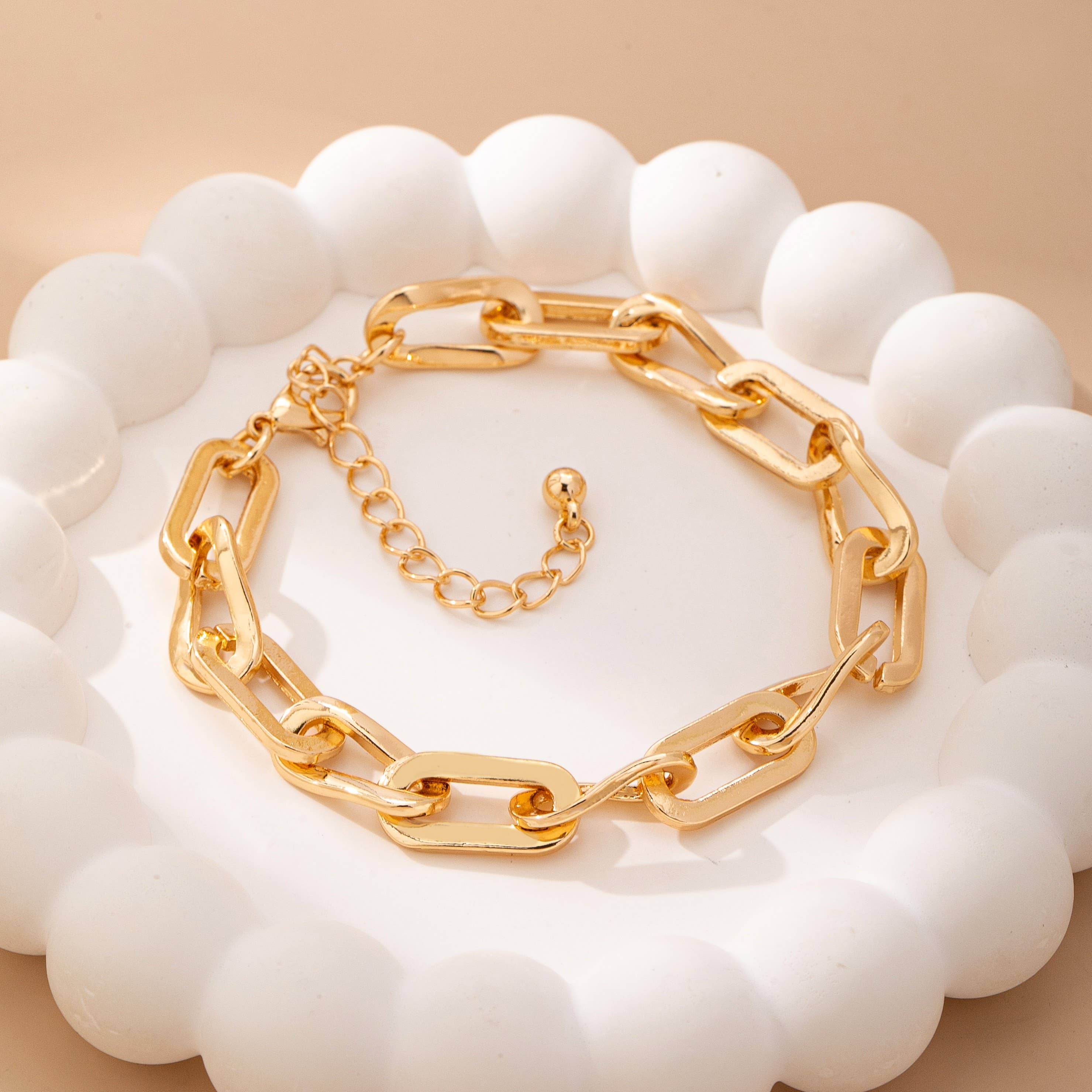 Josslyn Bold Chunky Gold Link Bracelet