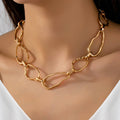 Josslyn Artisanal Hammered Organic Link Necklace