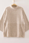 VERY J - Ribbed Knit Mock Neck Sweater
