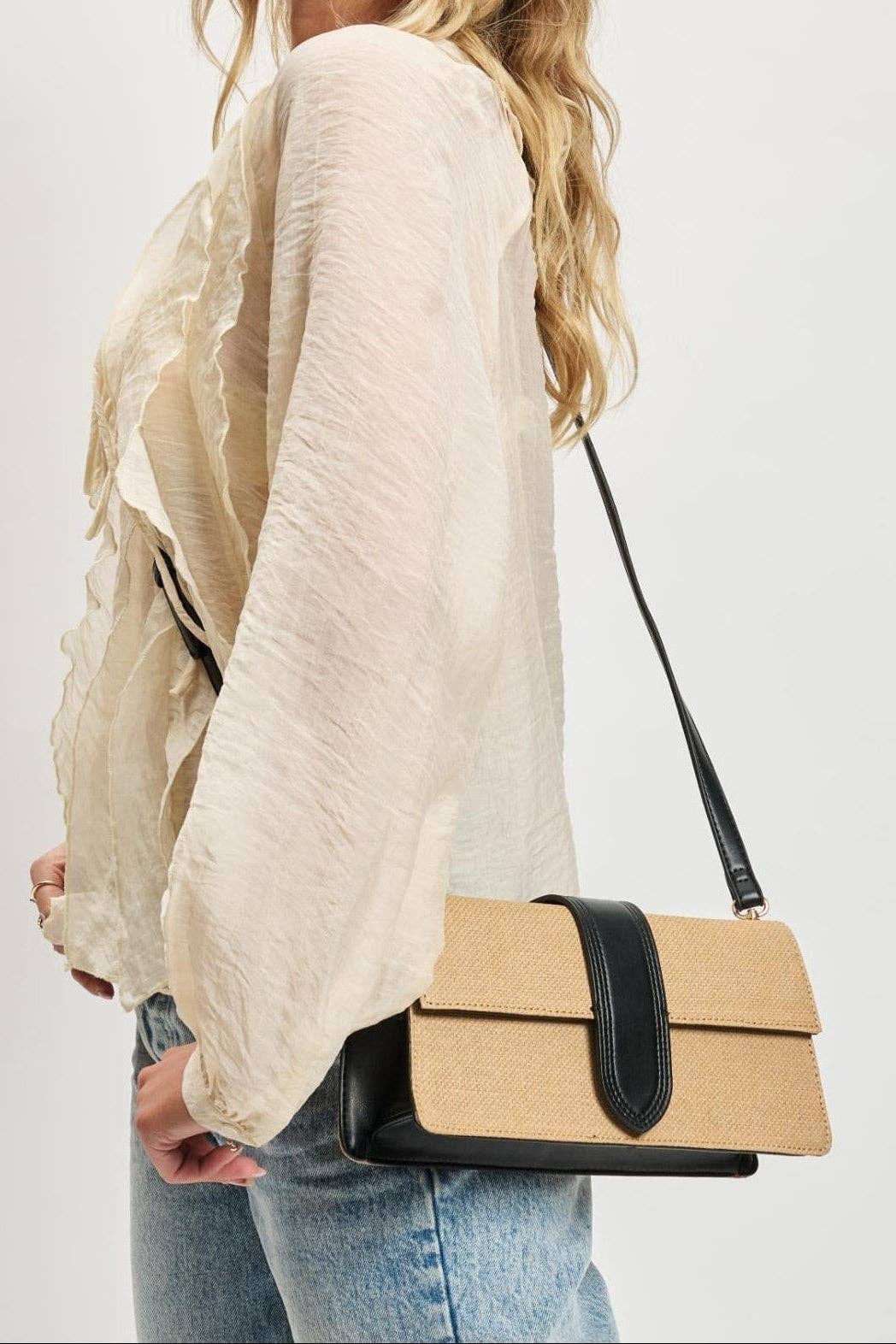 Violet Straw Crossbody/Satchel Bag