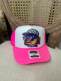 Checkered Hat Bass Trucker Hat